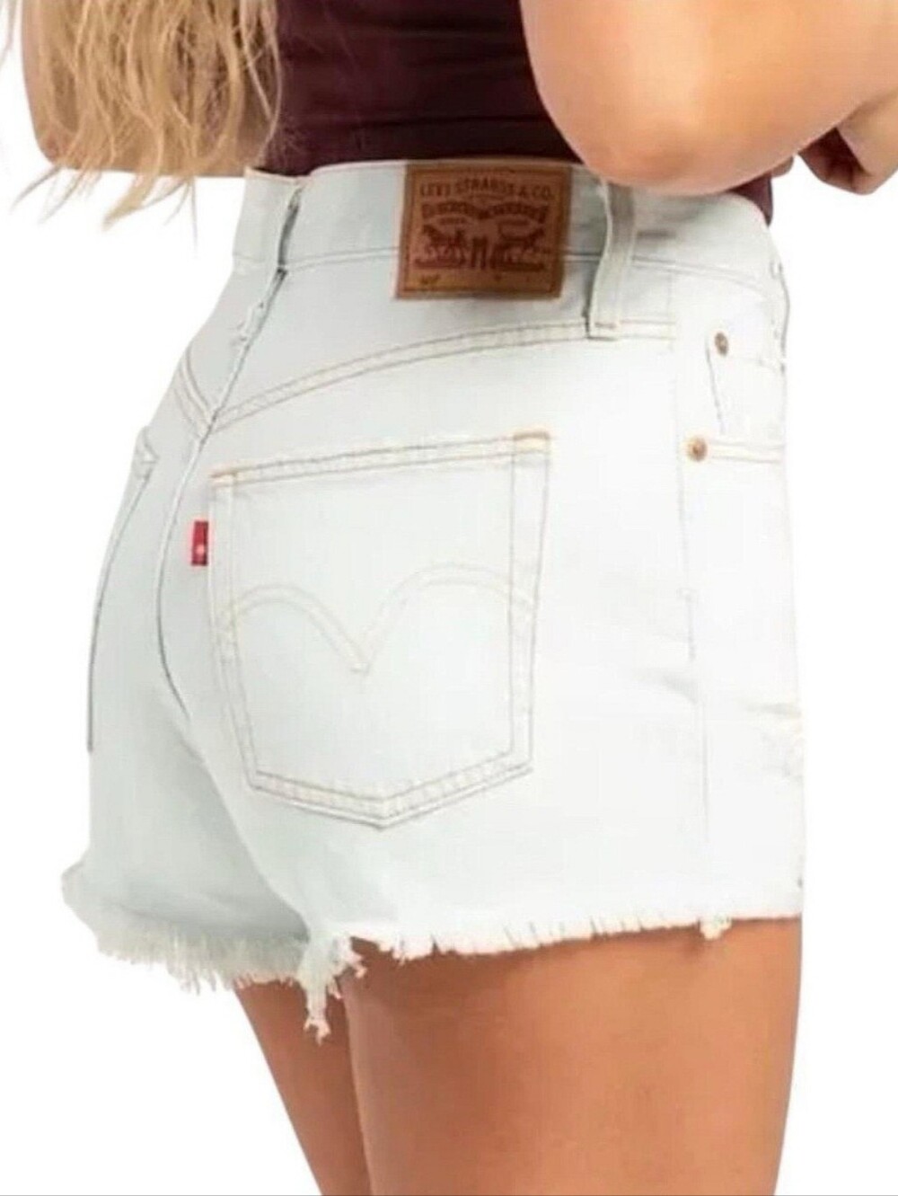 Levis 501 Original Cutoff Denim Raw Hem Shorts
